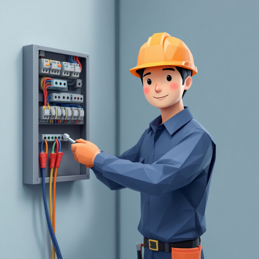 電気工事士のキャラクターイラスト