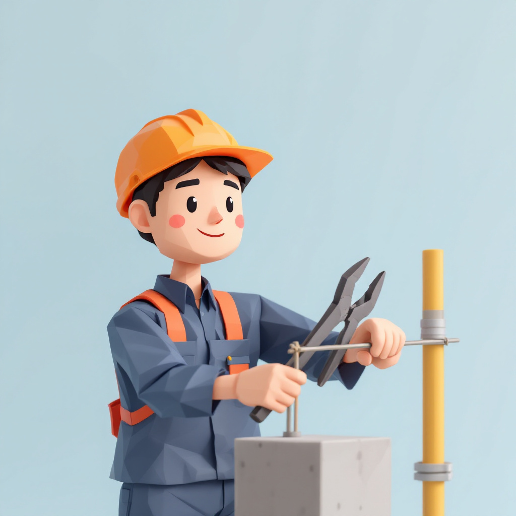 躯体・仕上げ作業員のキャラクターイラスト